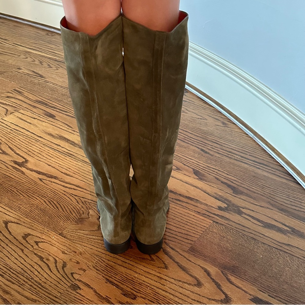 SANTONI Olive Green Knee-High Women's Boots🌸 - Picture 3 of 16